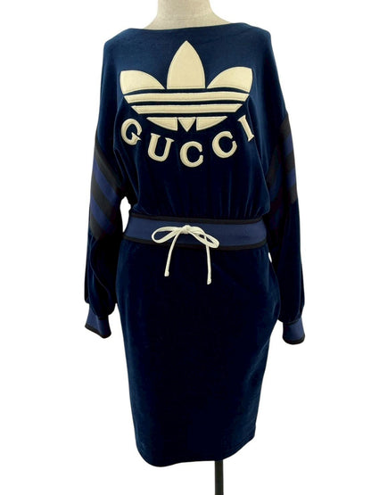 RC2601-87 GUCCI×adidas ワンピース ネイビー695679 XJEC9/XXS