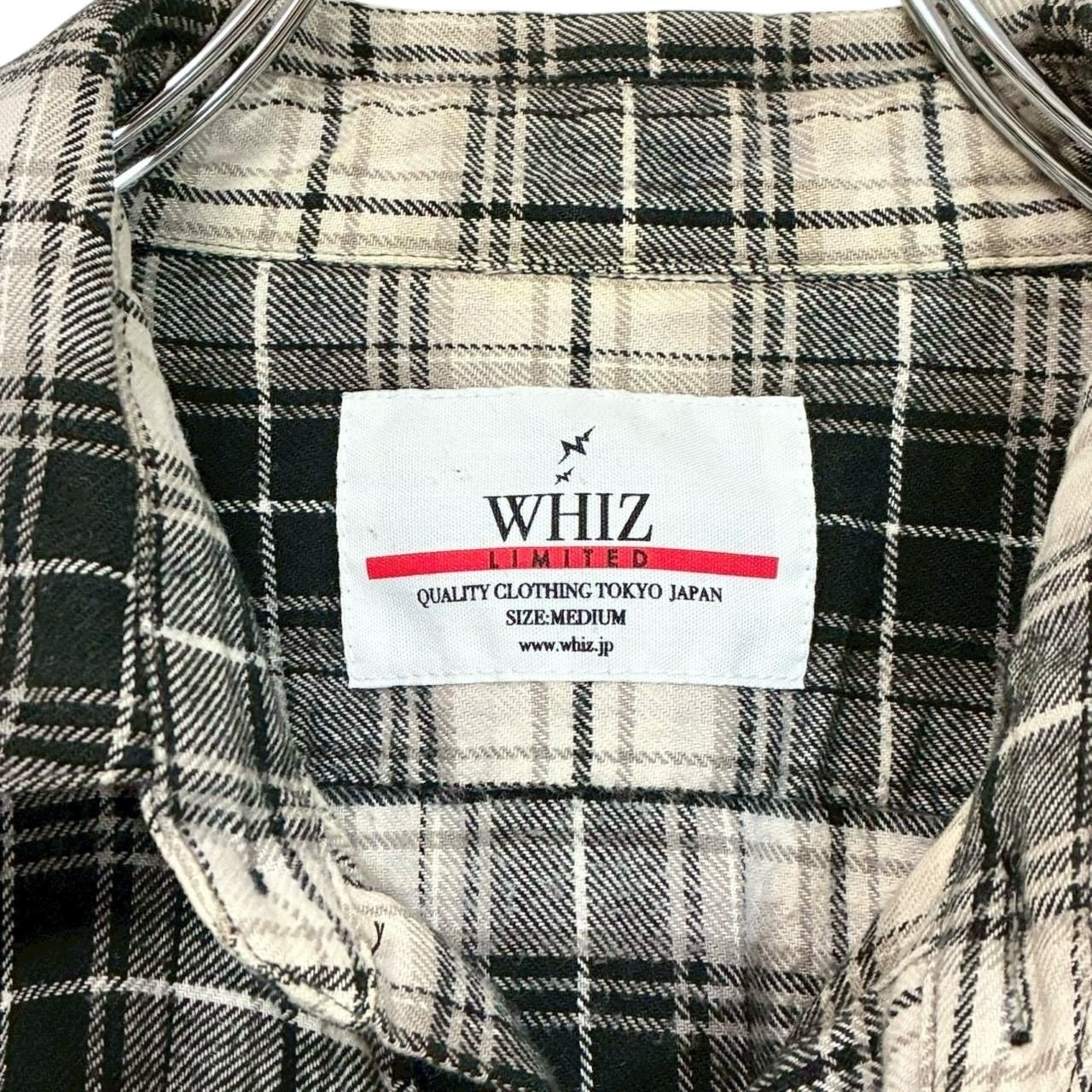 RC2601-804 WHIZLIMITED チェック シャツ ホワイト ブラック メンズ
