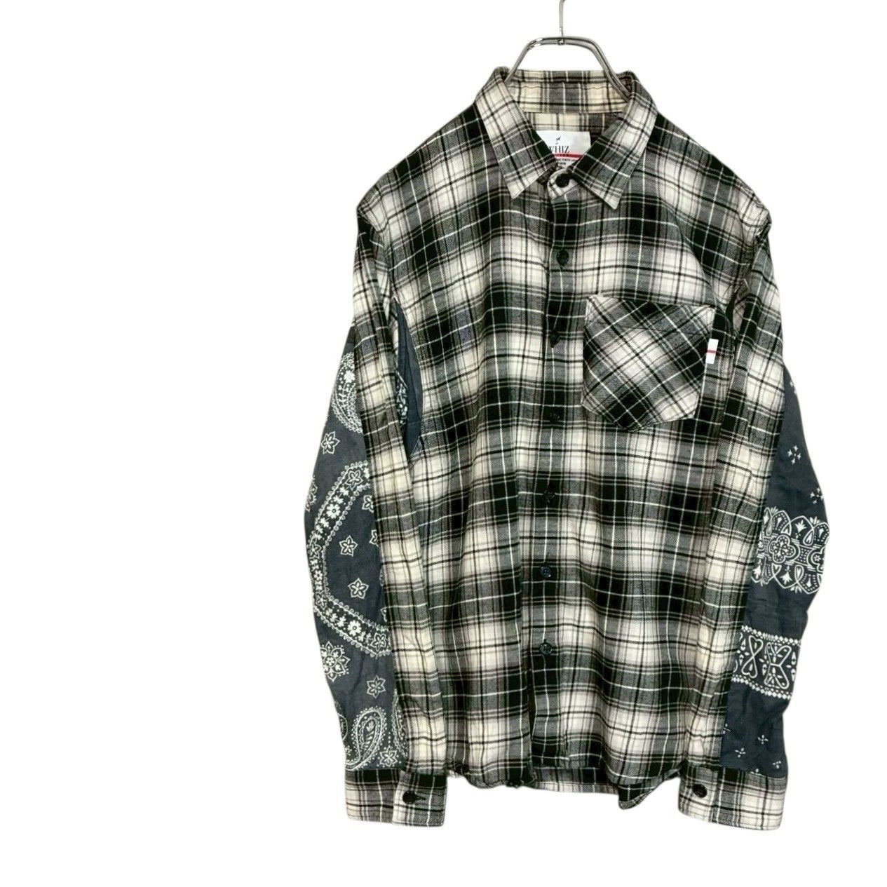 RC2601-804 WHIZLIMITED チェック シャツ ホワイト ブラック メンズ