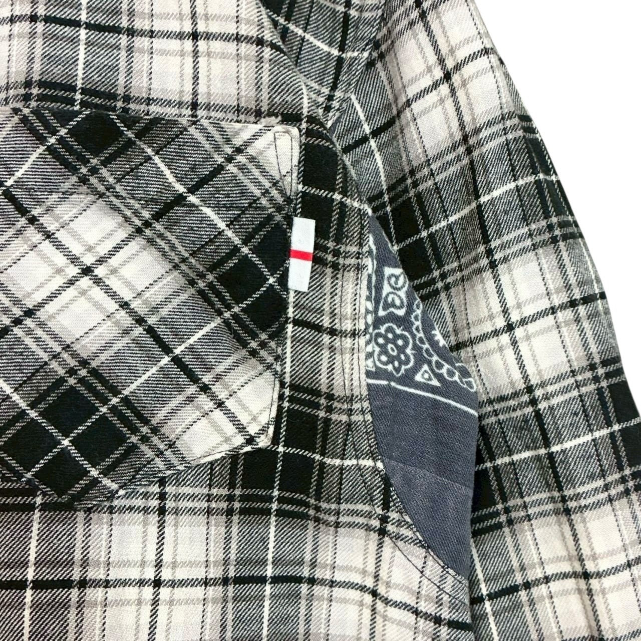 RC2601-804 WHIZLIMITED チェック シャツ ホワイト ブラック メンズ