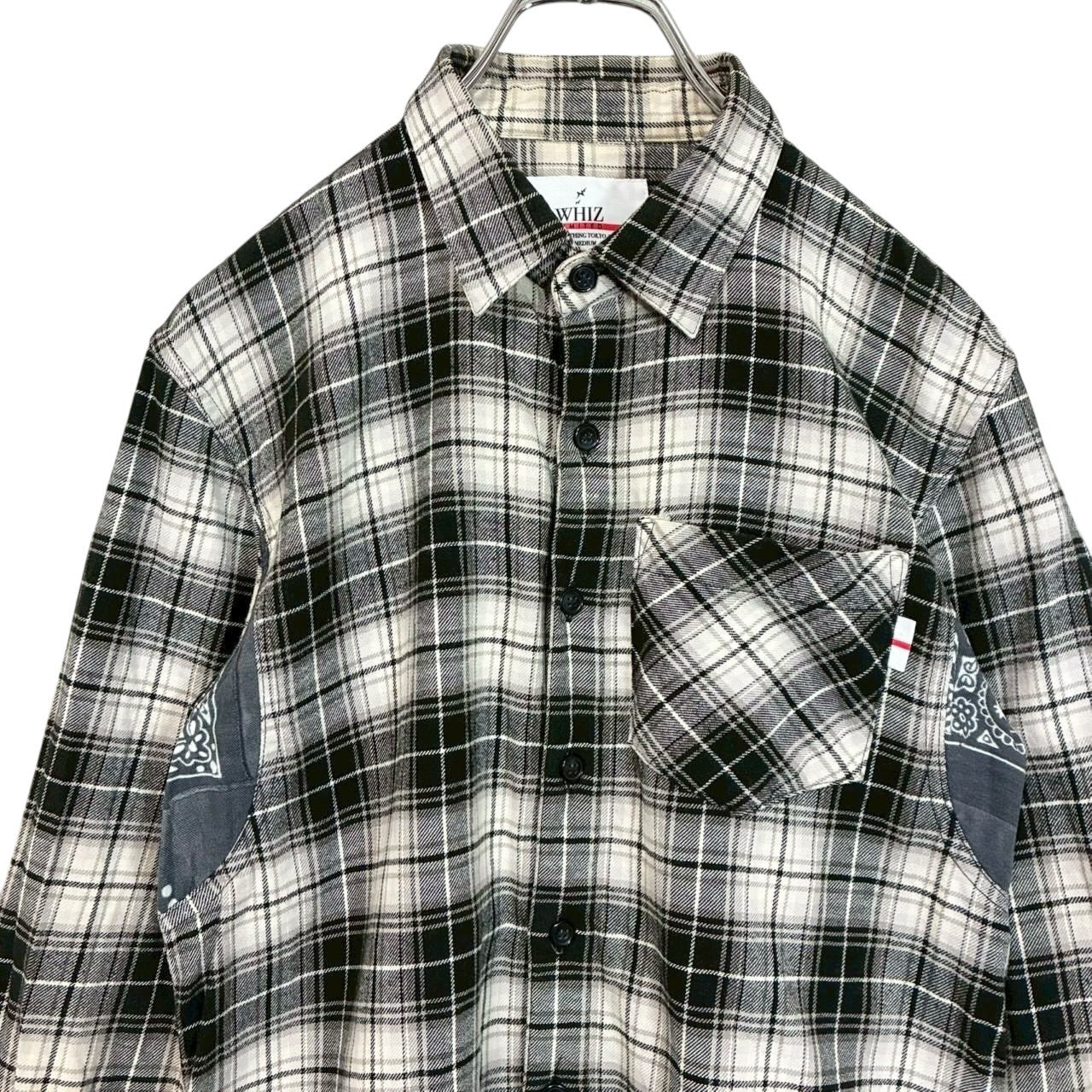 RC2601-804 WHIZLIMITED チェック シャツ ホワイト ブラック メンズ