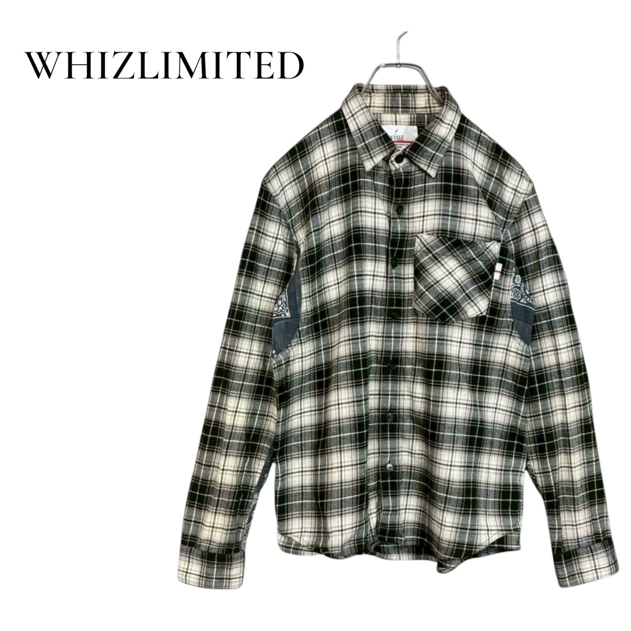 RC2601-804 WHIZLIMITED チェック シャツ ホワイト ブラック メンズ