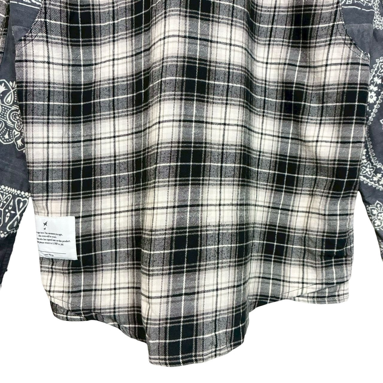 RC2601-804 WHIZLIMITED チェック シャツ ホワイト ブラック メンズ