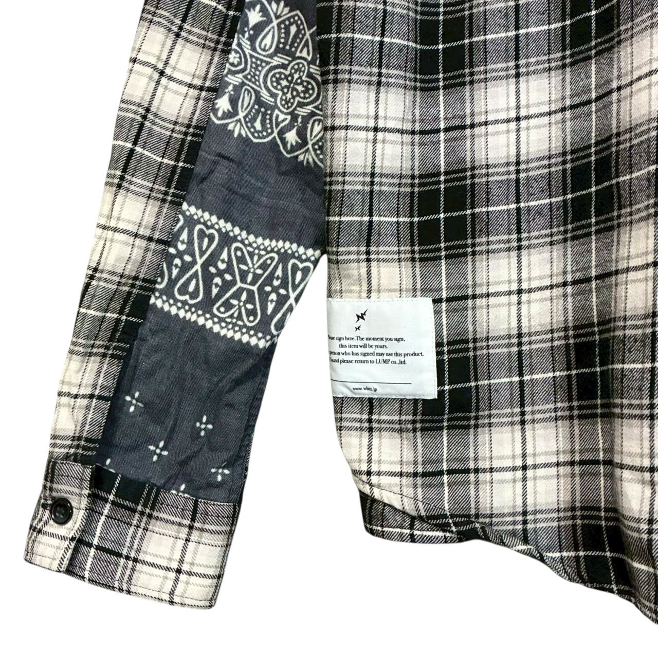RC2601-804 WHIZLIMITED チェック シャツ ホワイト ブラック メンズ