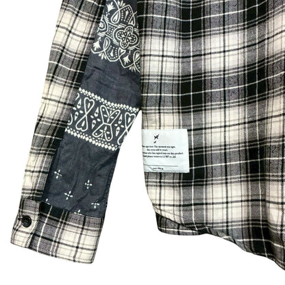 RC2601-804 WHIZLIMITED チェック シャツ ホワイト ブラック メンズ