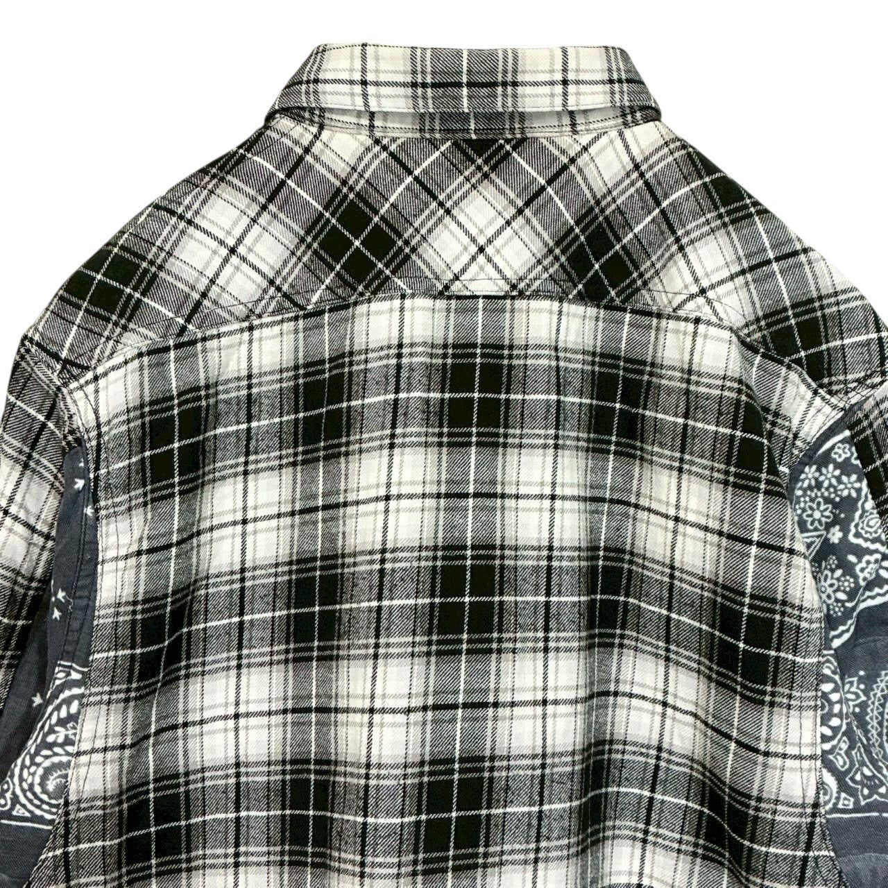RC2601-804 WHIZLIMITED チェック シャツ ホワイト ブラック メンズ
