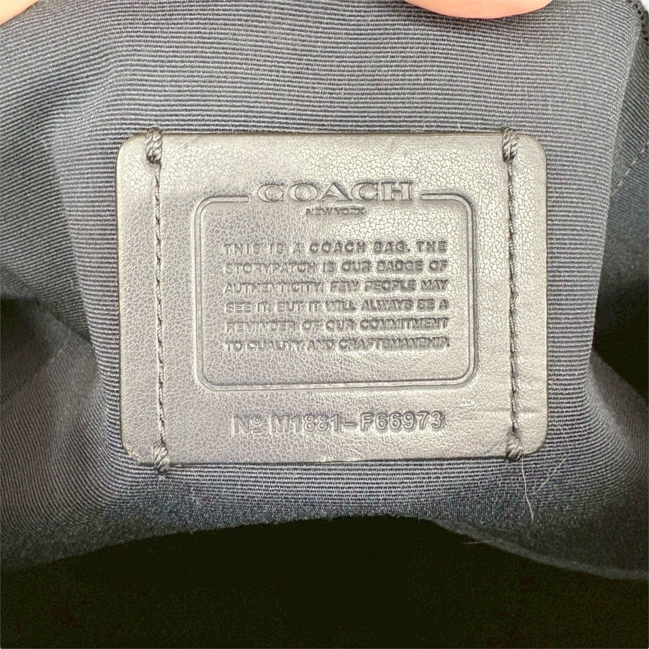 COACH コーチ 2way ワンショルダーバッグ  シグネチャー柄 ブラック F66973
