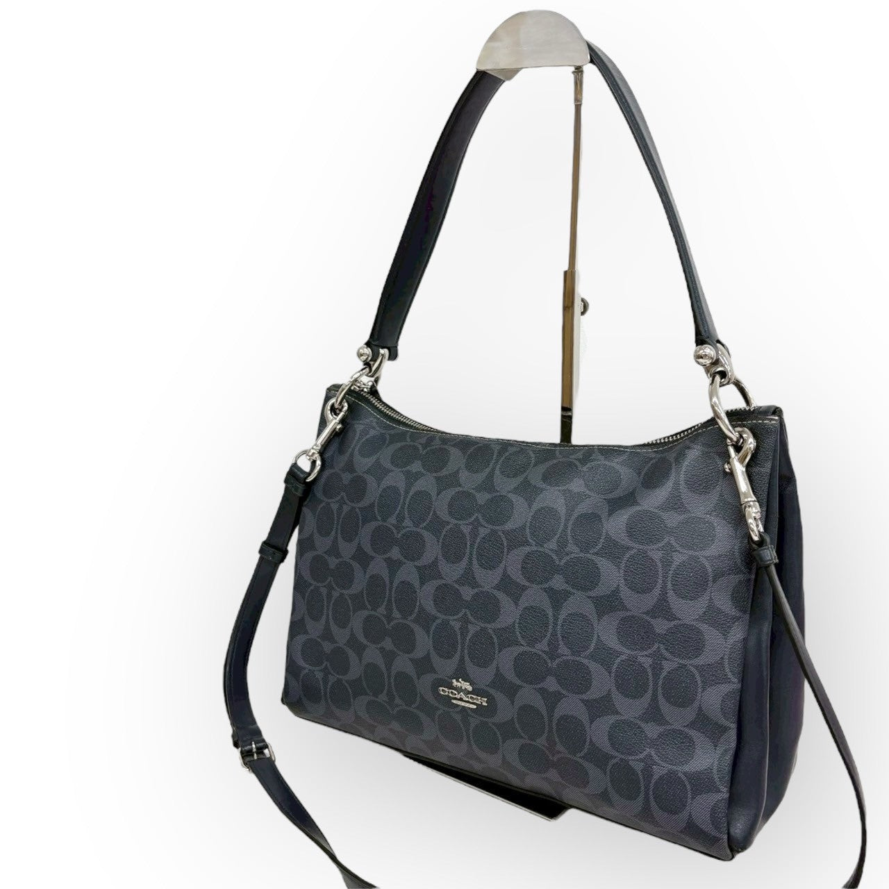 COACH コーチ 2way ワンショルダーバッグ  シグネチャー柄 ブラック F66973