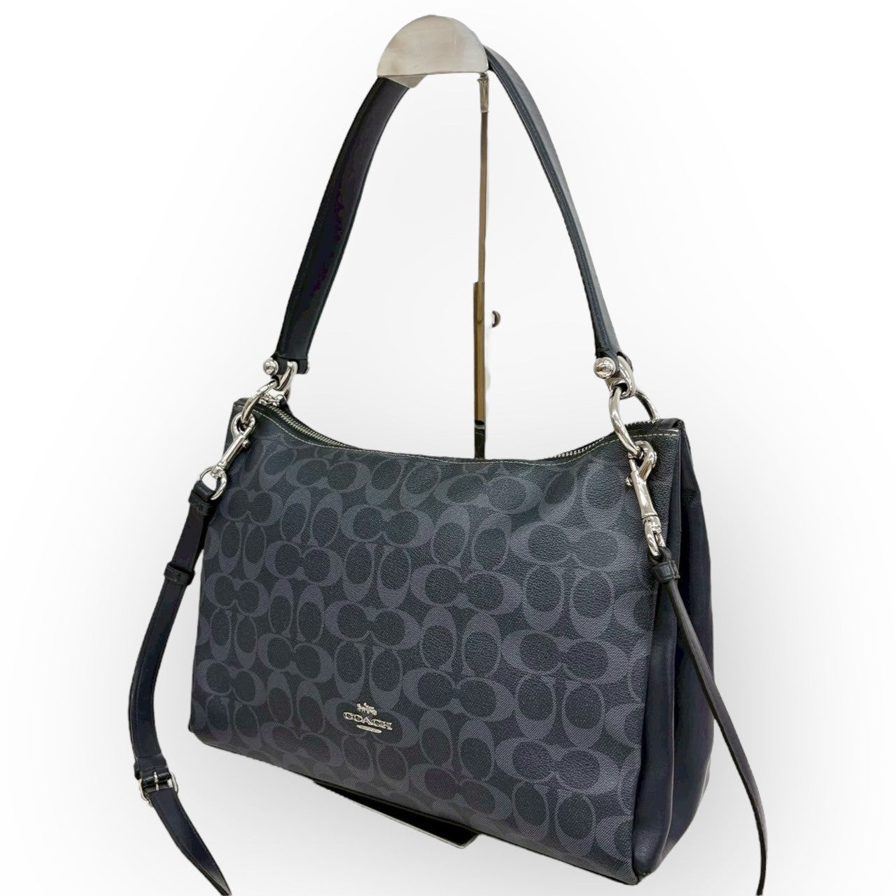 COACH コーチ 2way ワンショルダーバッグ  シグネチャー柄 ブラック F66973