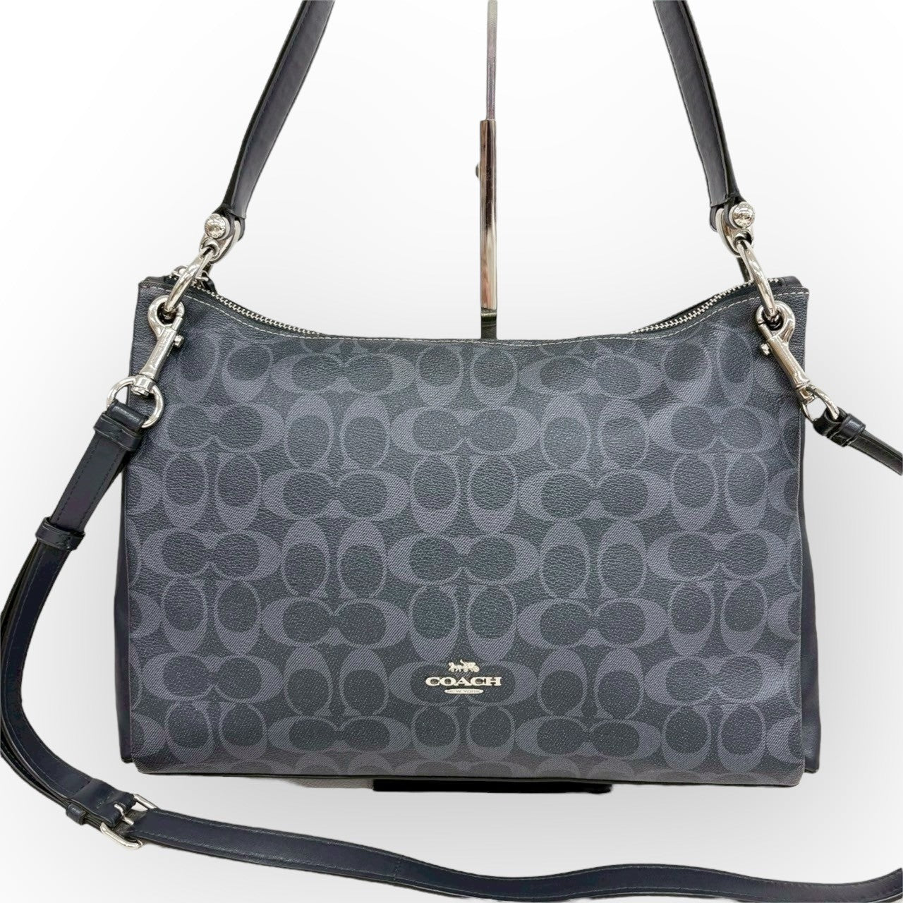 COACH コーチ 2way ワンショルダーバッグ  シグネチャー柄 ブラック F66973