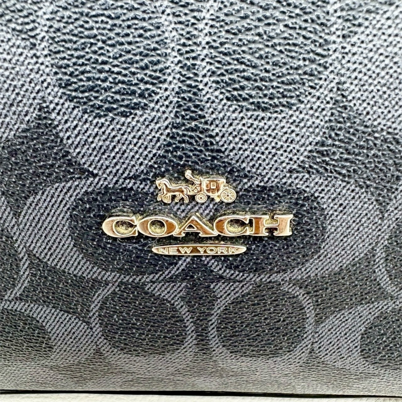 COACH コーチ 2way ワンショルダーバッグ  シグネチャー柄 ブラック F66973