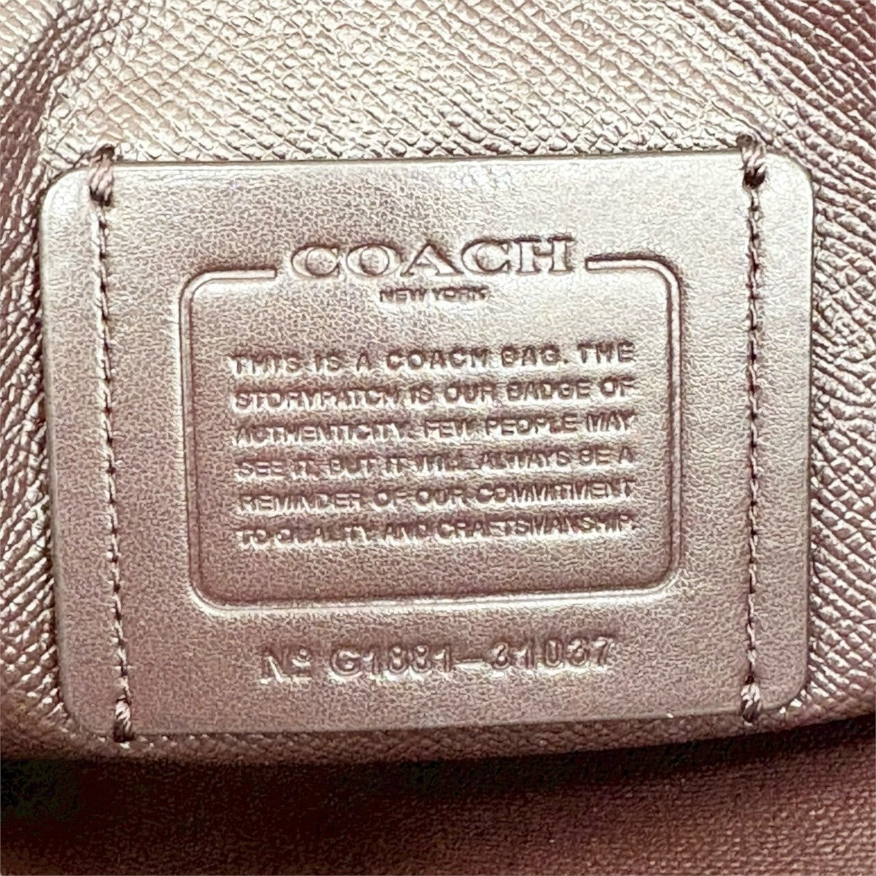 COACH コーチ 2way トートバッグ ショルダーバッグ 31037 ゴールド
