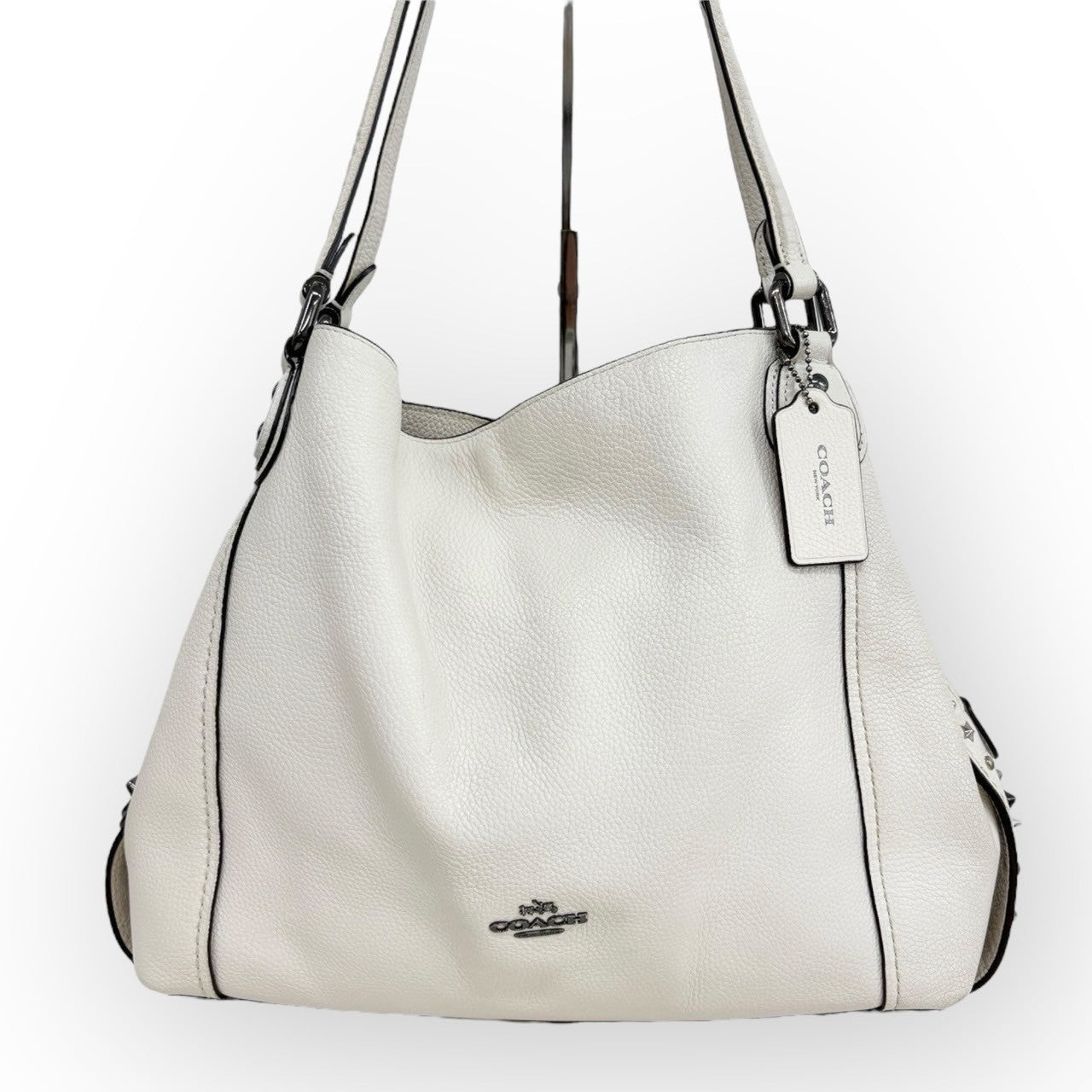 COACH コーチ トートバッグ イーディ31 ウィズ スター リベット ホワイト 59468