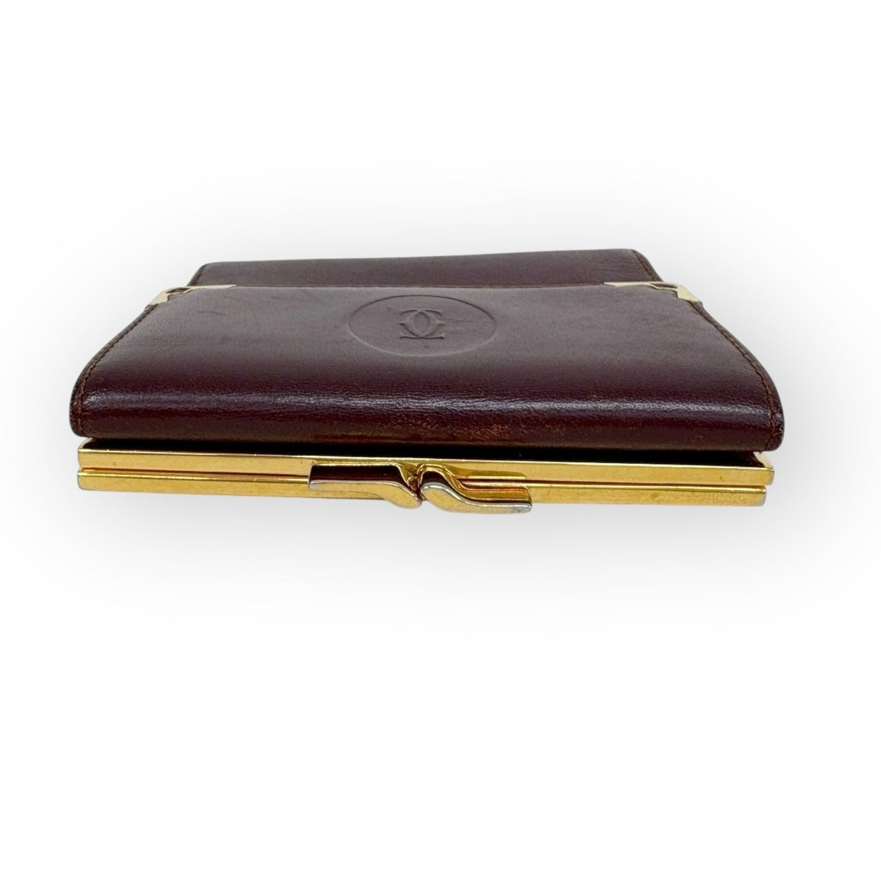 Cartier カルティエ マストライン 財布 がま口 二つ折り財布 ボルドー