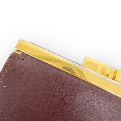 Cartier カルティエ マストライン 財布 がま口 二つ折り財布 ボルドー