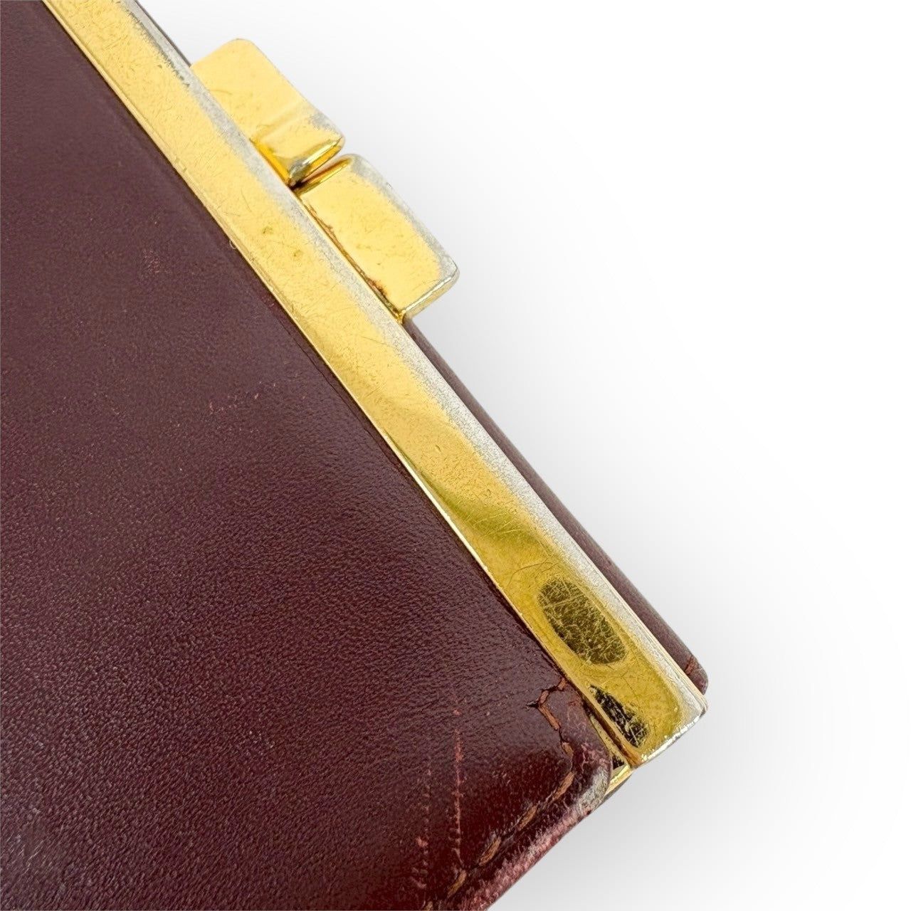 Cartier カルティエ マストライン 財布 がま口 二つ折り財布 ボルドー