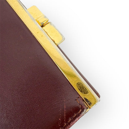 Cartier カルティエ マストライン 財布 がま口 二つ折り財布 ボルドー