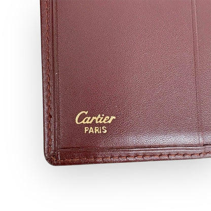 Cartier カルティエ マストライン 財布 がま口 二つ折り財布 ボルドー