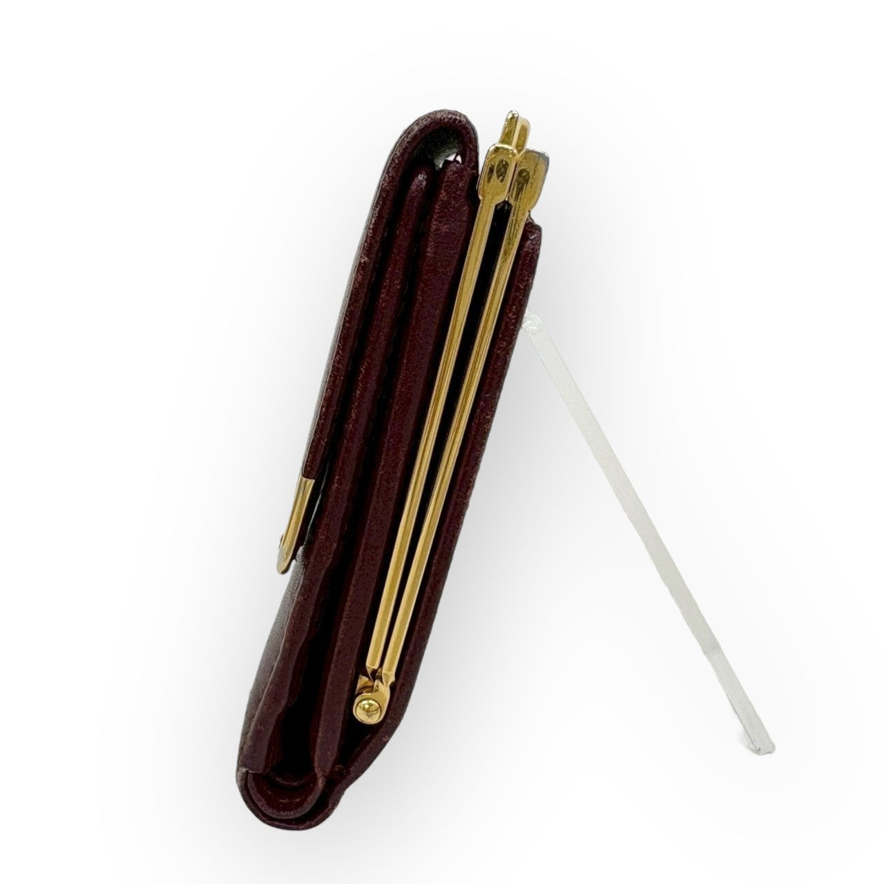 Cartier カルティエ マストライン 財布 がま口 二つ折り財布 ボルドー
