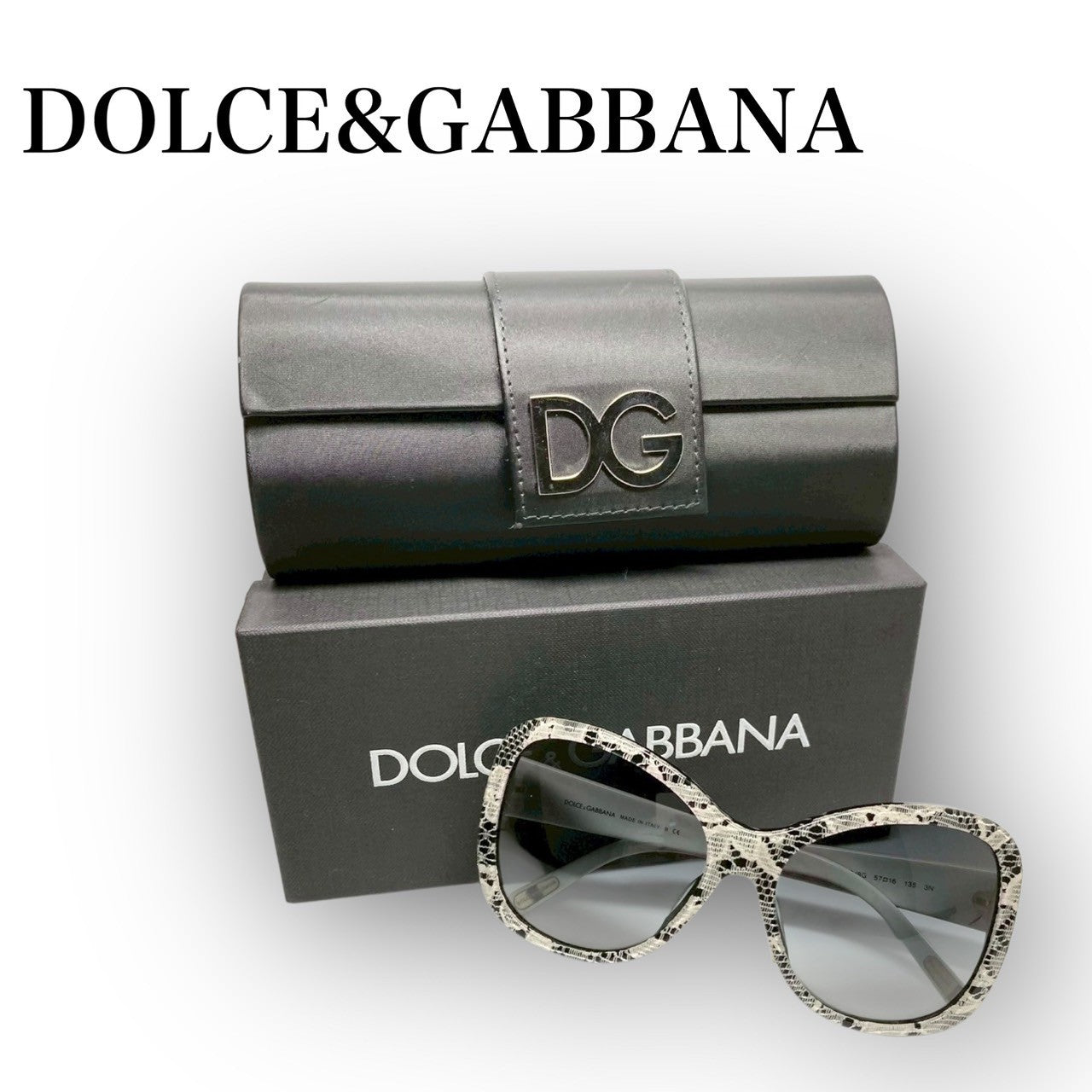 ３ DOLCE＆GABBANA ドルガバ サングラス ケース付き