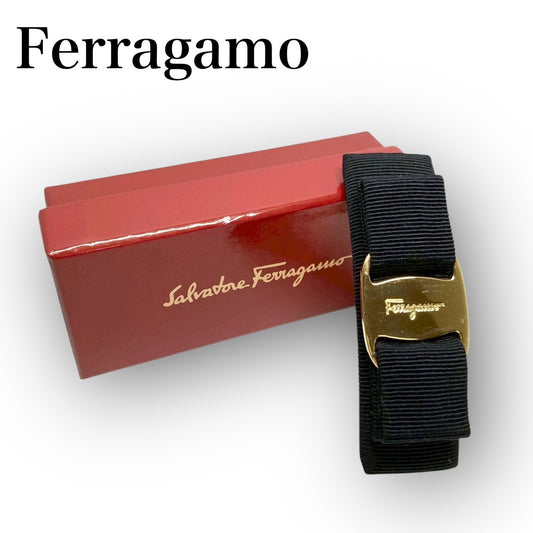 ６ Salvatore Ferragamo サルヴァトーレフェラガモ バレッタ ブラック 箱付き
