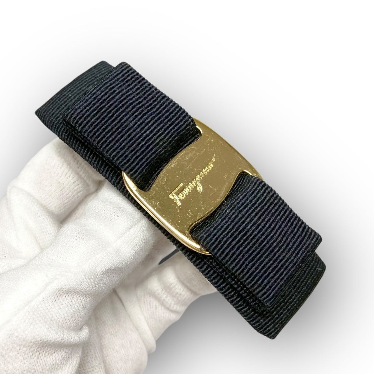 ６ Salvatore Ferragamo サルヴァトーレフェラガモ バレッタ ブラック 箱付き