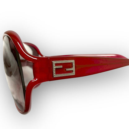 １１ FENDI フェンディ サングラス ケース付き レッド
