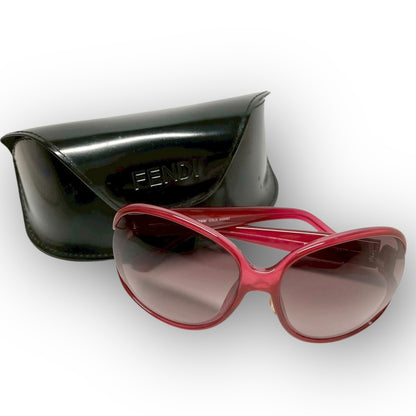 １１ FENDI フェンディ サングラス ケース付き レッド