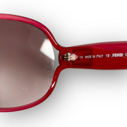１１ FENDI フェンディ サングラス ケース付き レッド