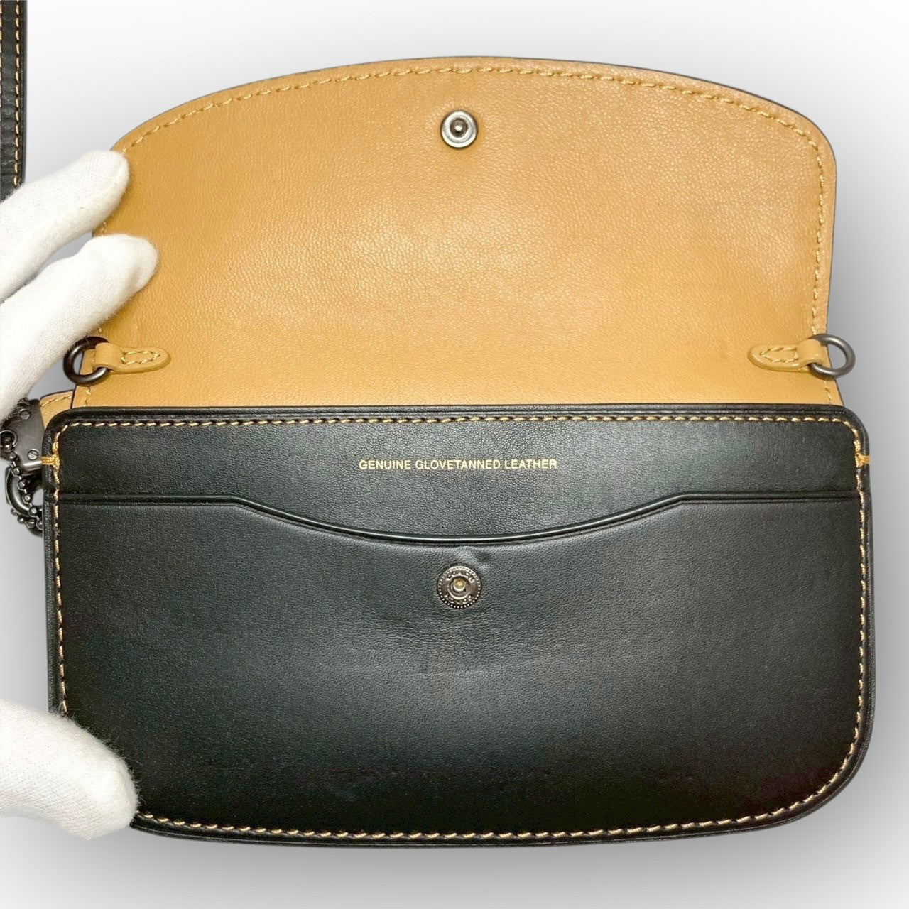２５ COACH コーチ 長財布 ポーチ型 ブラック