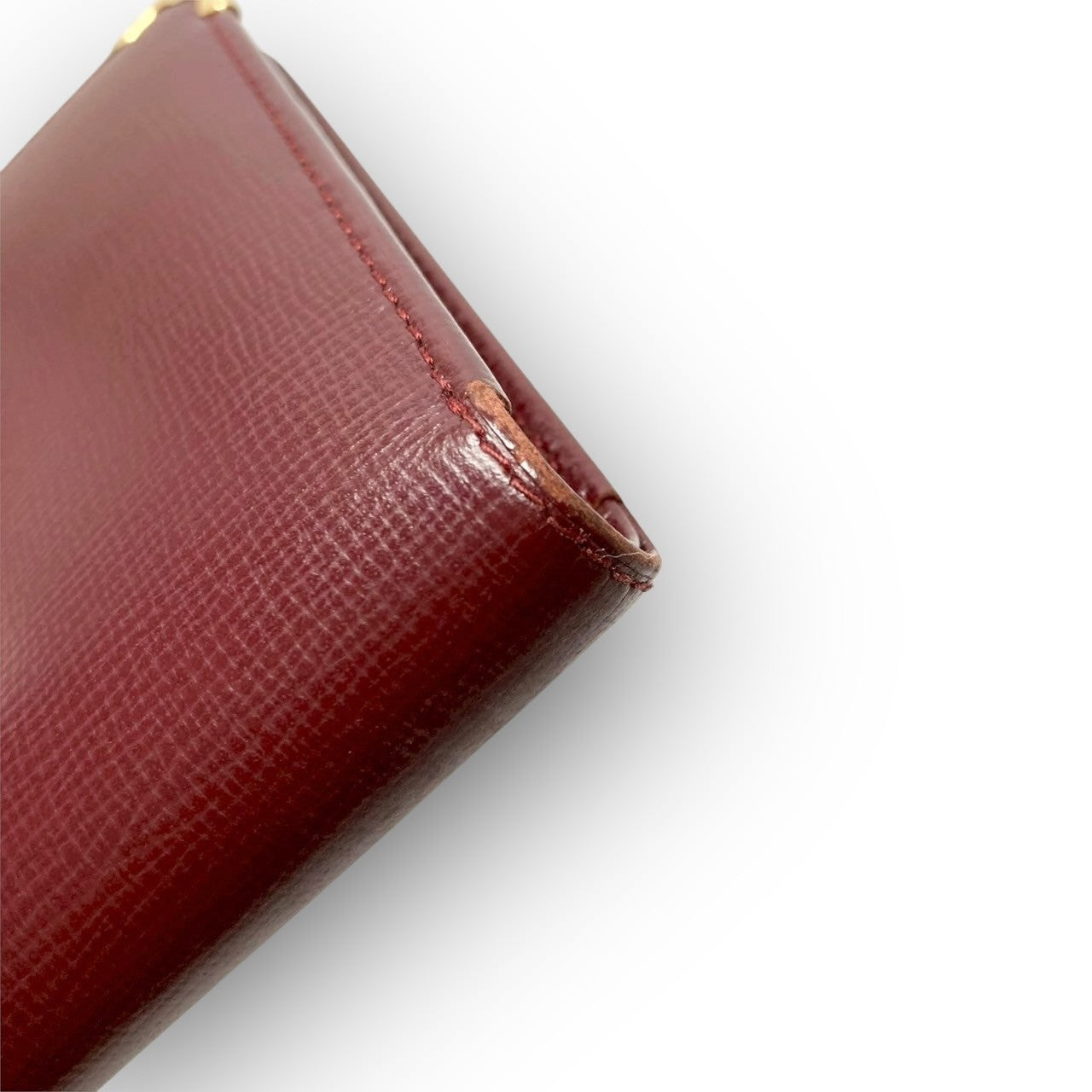 ２７ Cartier カルティエ 二つ折り財布 マストライン ボルドー