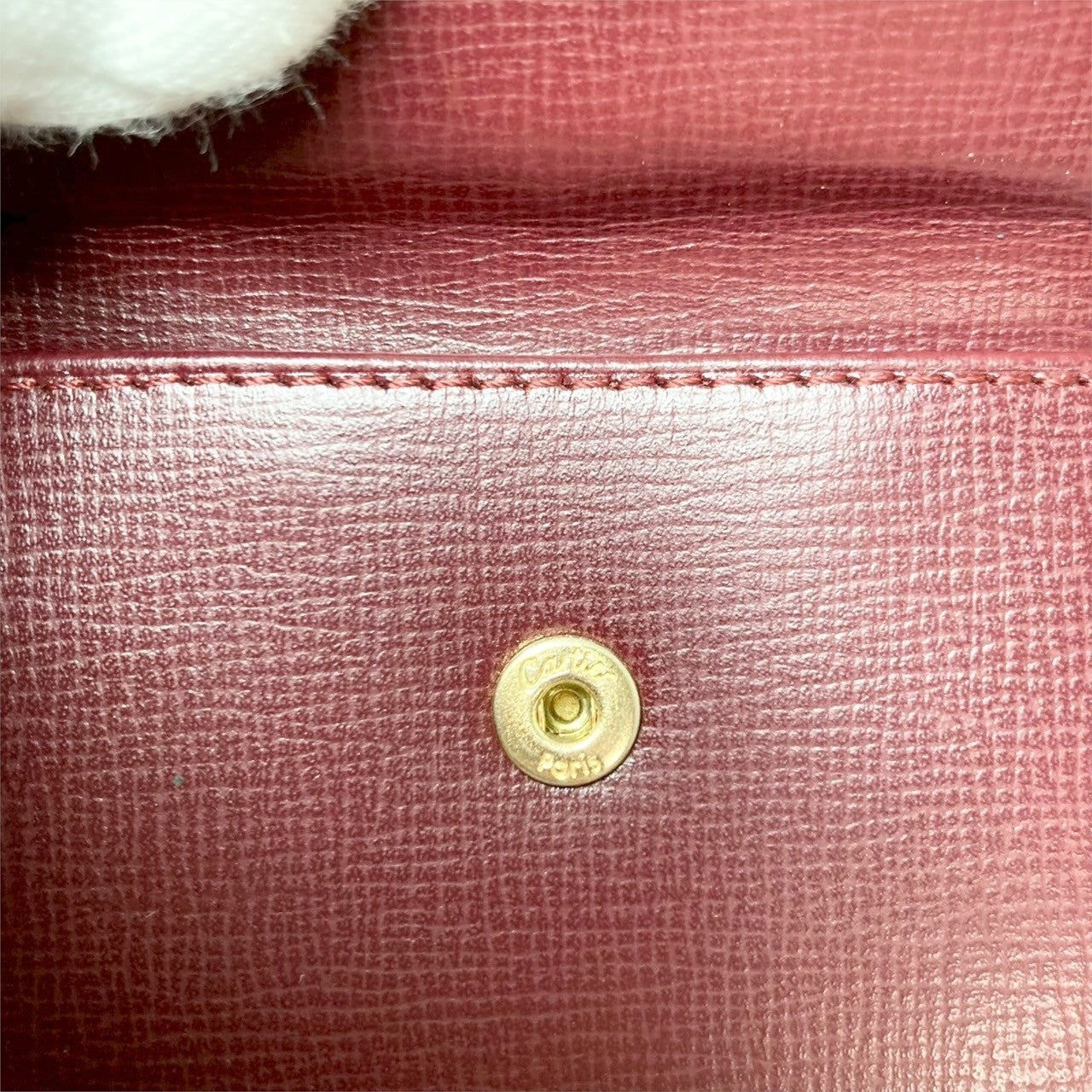 ２７ Cartier カルティエ 二つ折り財布 マストライン ボルドー