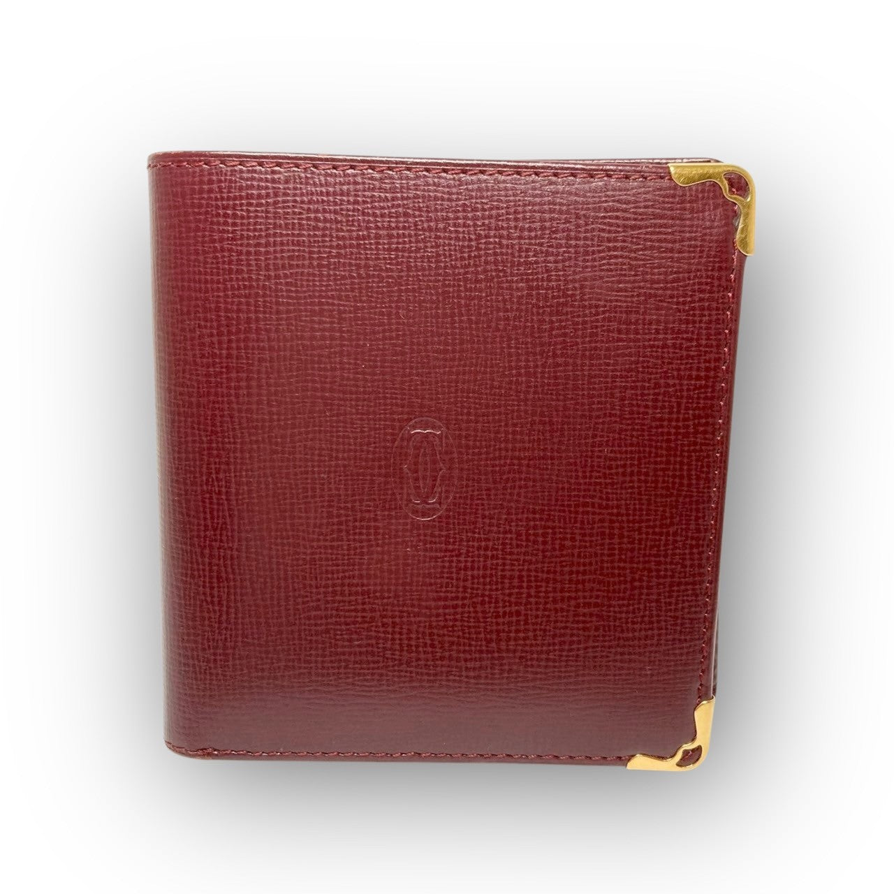 ２７ Cartier カルティエ 二つ折り財布 マストライン ボルドー