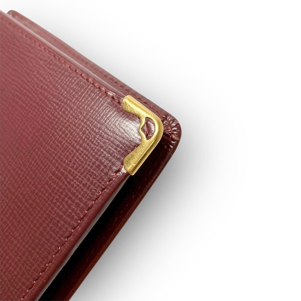 ２７ Cartier カルティエ 二つ折り財布 マストライン ボルドー