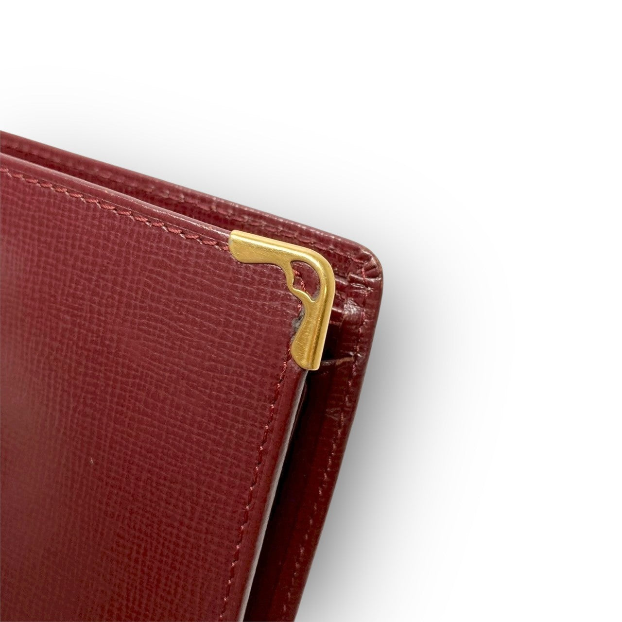 ２７ Cartier カルティエ 二つ折り財布 マストライン ボルドー