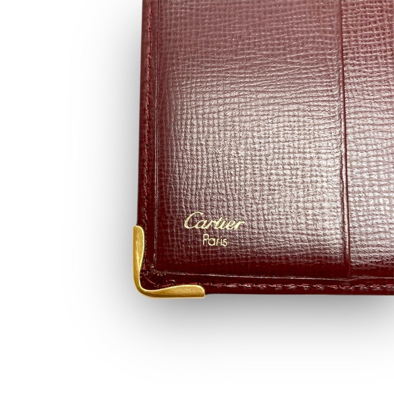 ２７ Cartier カルティエ 二つ折り財布 マストライン ボルドー