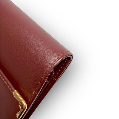 ２９ Cartier カルティエ 三つ折り財布 レッド