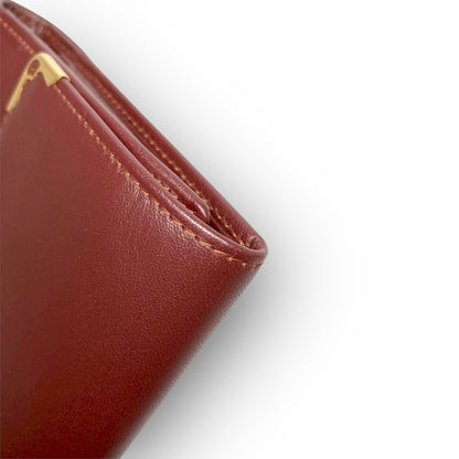 ２９ Cartier カルティエ 三つ折り財布 レッド