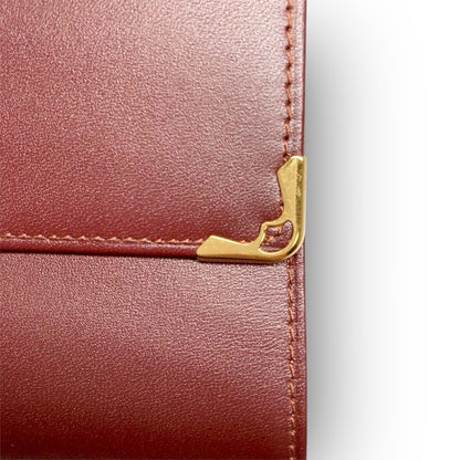 ２９ Cartier カルティエ 三つ折り財布 レッド
