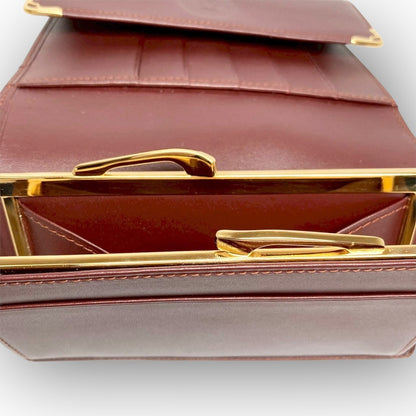 ２９ Cartier カルティエ 三つ折り財布 レッド
