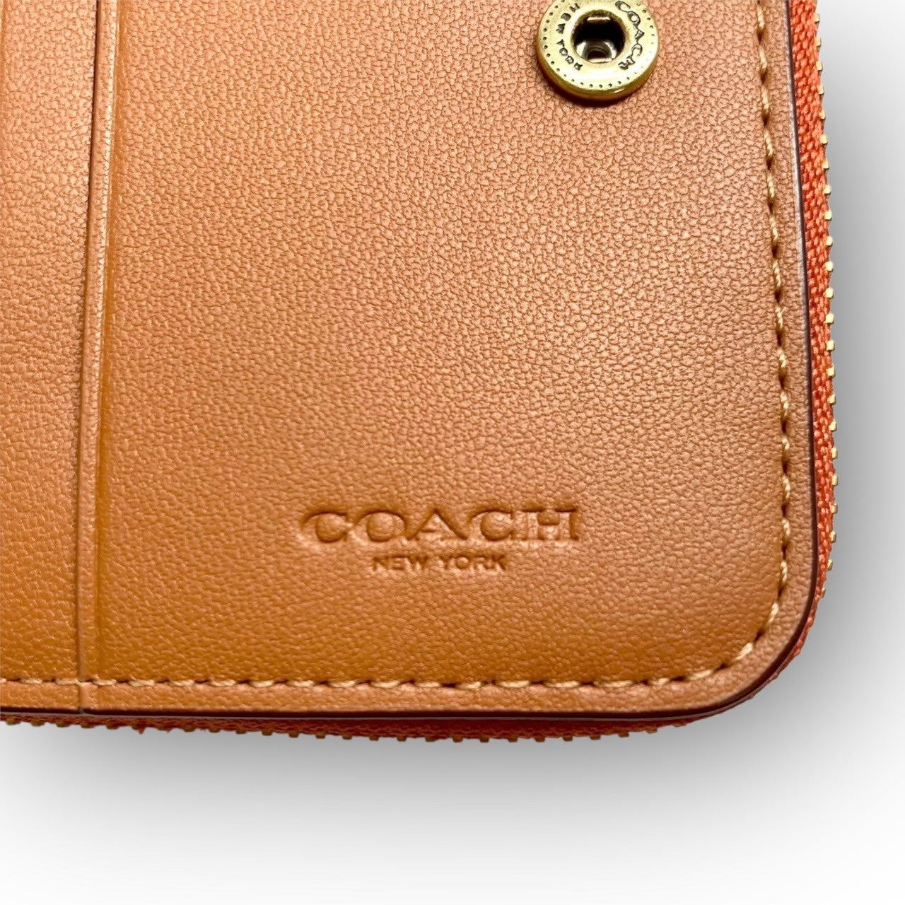 ３３ COACH コーチ 二つ折り財布 ミニ財布 オレンジ