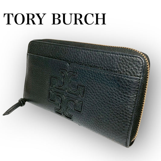 ３４ TORY BURCH トリーバーチ 長財布 ラウンドファスナー ブラック