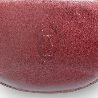 ３８ Cartier カルティエ コインケース がま口 ボルドー