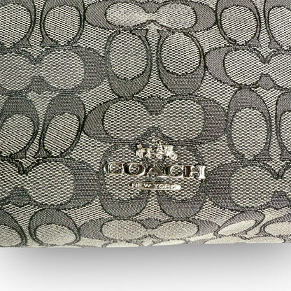 ５８ COACH コーチ ショルダーバッグ シグネチャー グレー×ブラック