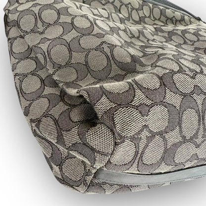 ５８ COACH コーチ ショルダーバッグ シグネチャー グレー×ブラック