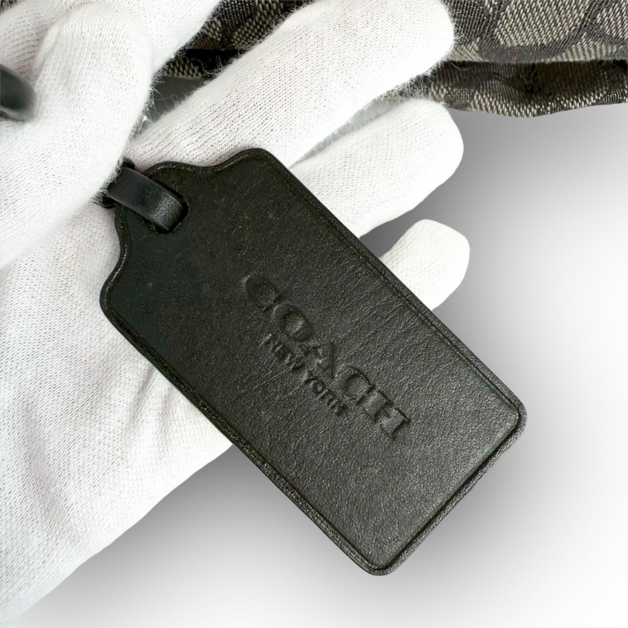 ５８ COACH コーチ ショルダーバッグ シグネチャー グレー×ブラック