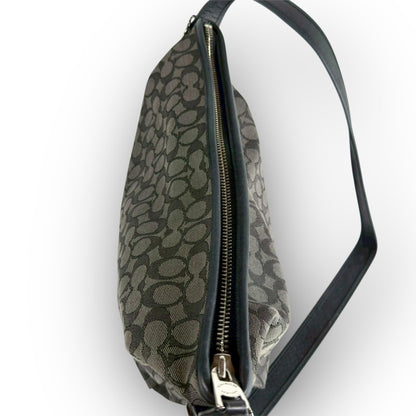 ５８ COACH コーチ ショルダーバッグ シグネチャー グレー×ブラック