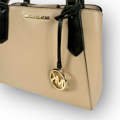 ５９ MICHAEL KORS マイケルコース 2Way ハンドバッグ ショルダーバッグ  ベージュ×ブラック