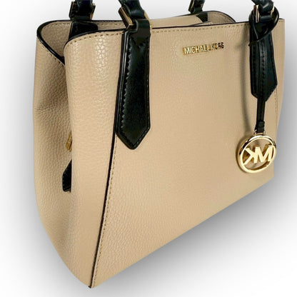 ５９ MICHAEL KORS マイケルコース 2Way ハンドバッグ ショルダーバッグ  ベージュ×ブラック
