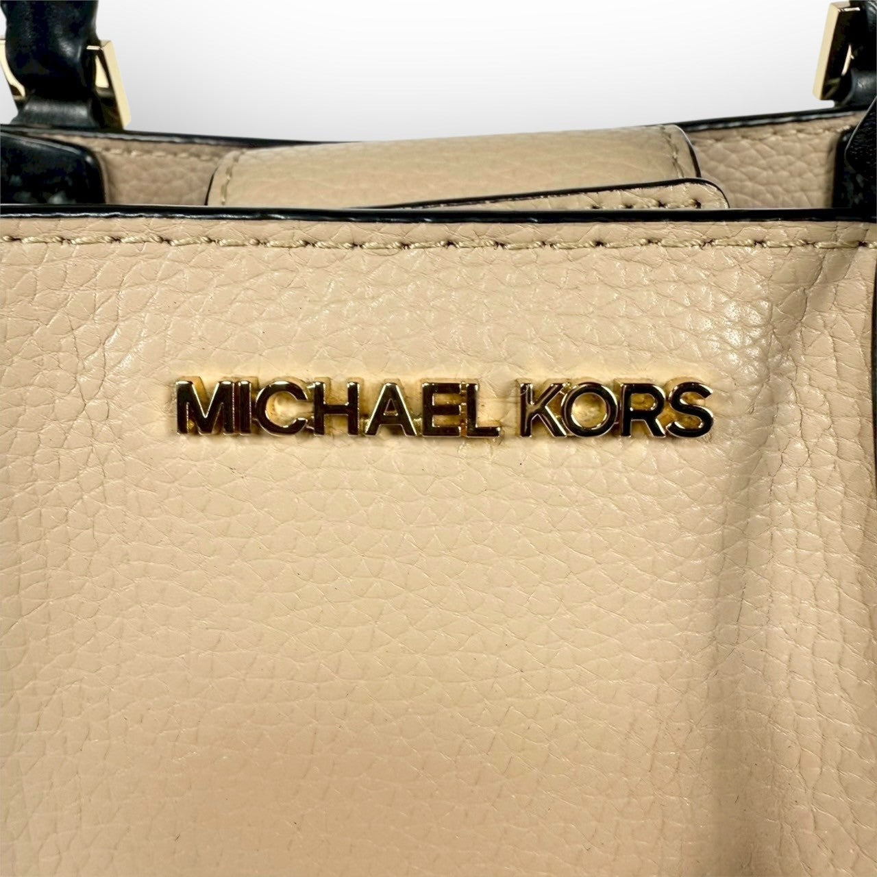 ５９ MICHAEL KORS マイケルコース 2Way ハンドバッグ ショルダーバッグ  ベージュ×ブラック